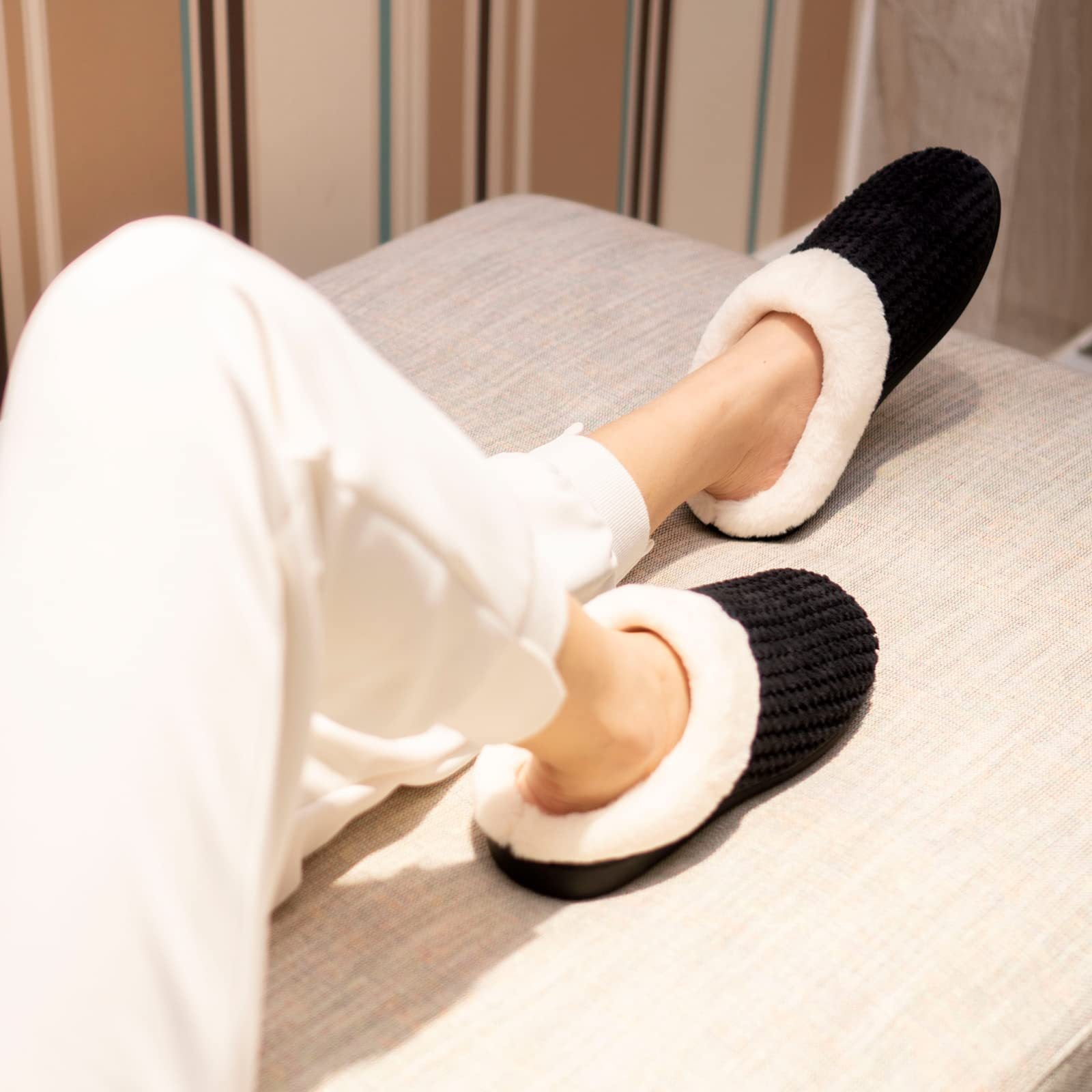 Fluffy Plush Men And Women Casual Slippers