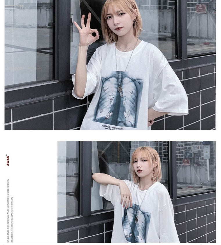 Chest print short sleeve