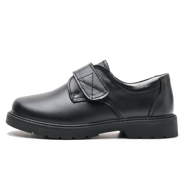 Boys' New British College Soft Sole Black Leather Shoes
