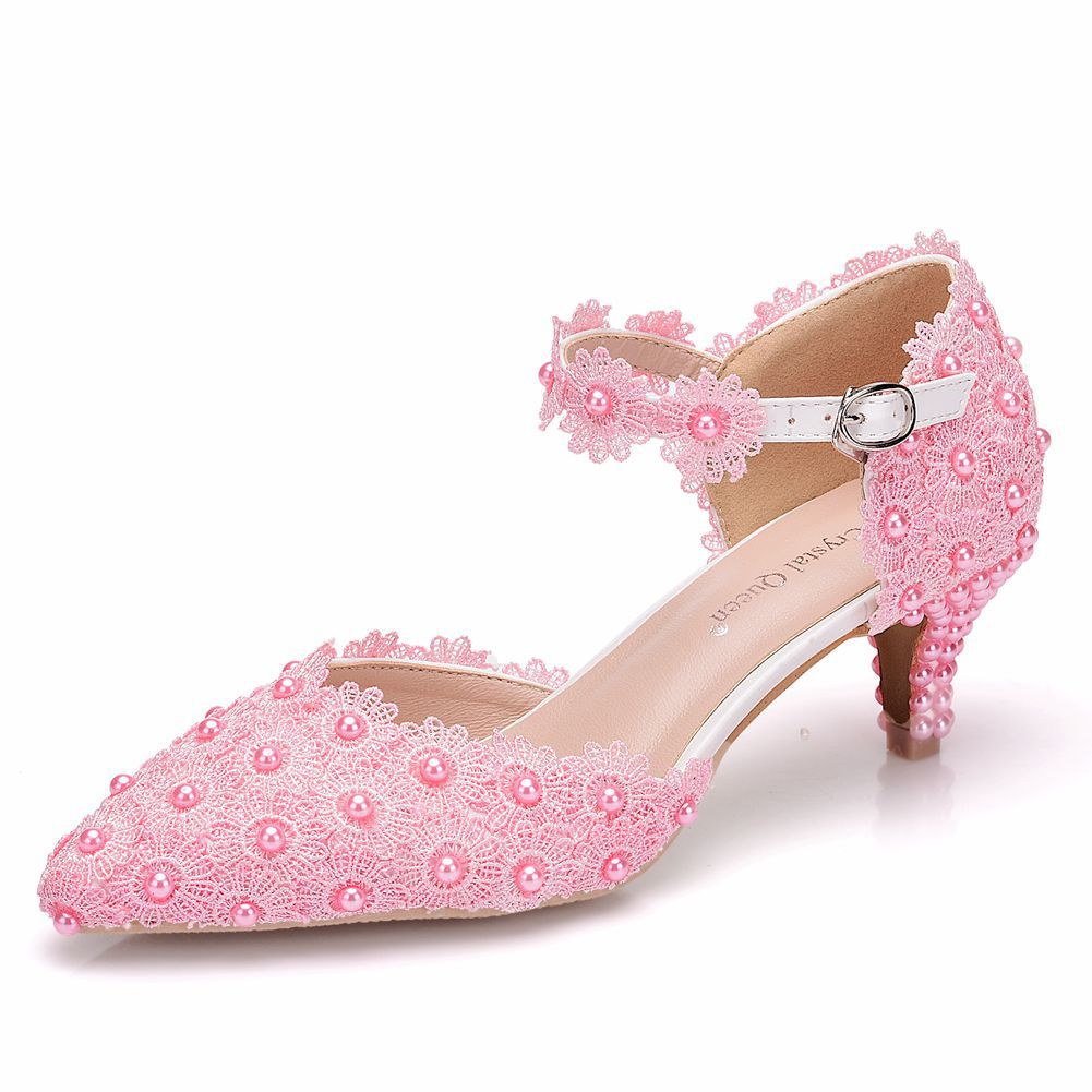 Pointed Toe Low Heel Large Size Sandals For Women