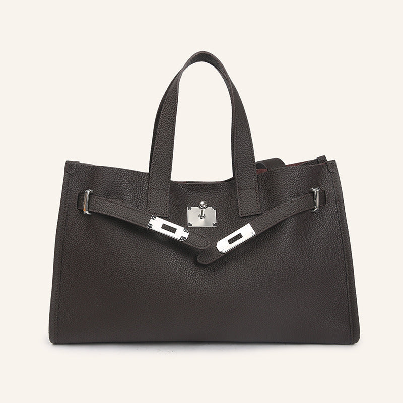 Genuine Leather Women's  Large Capacity Portable Crossbody Shoulder Bag