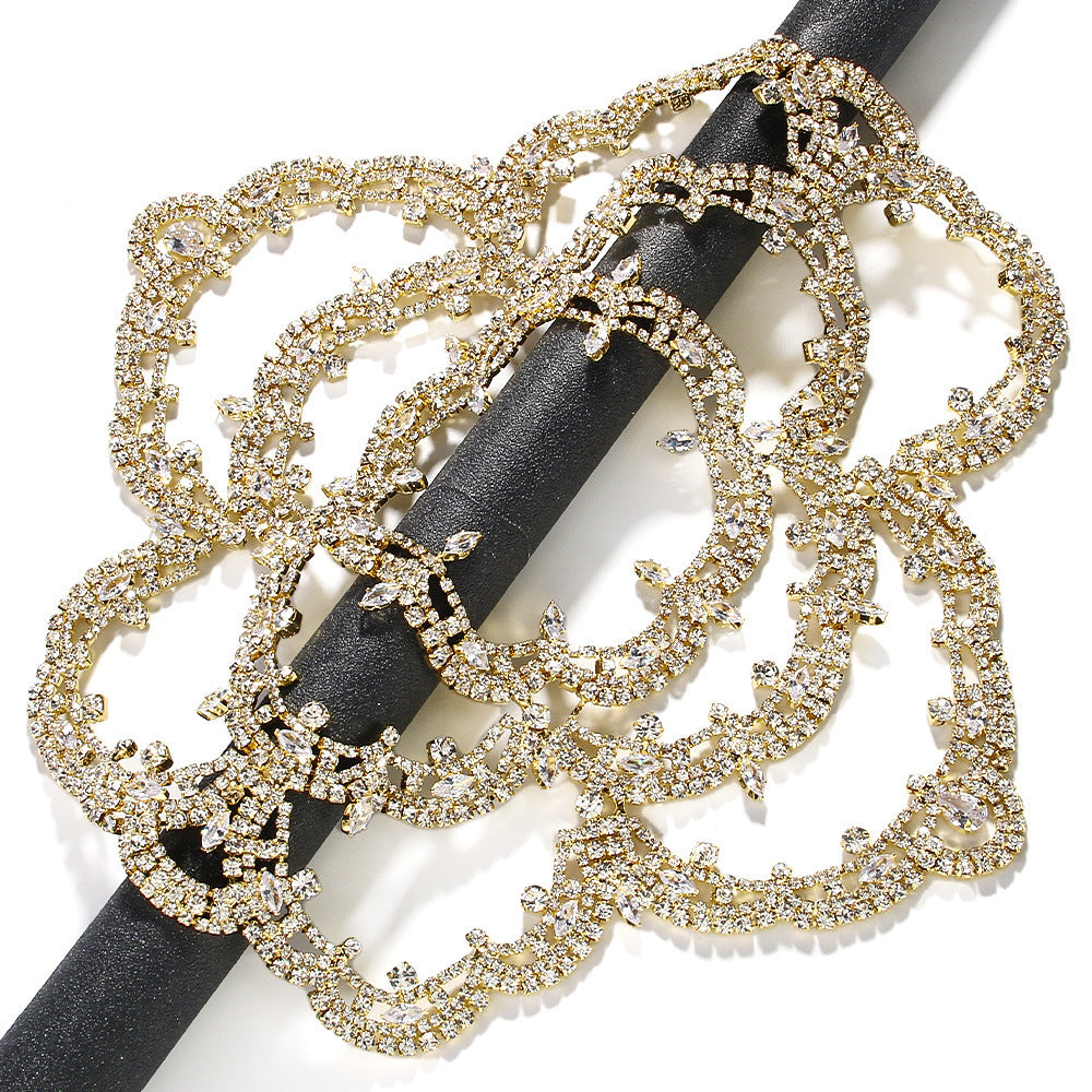 Floral Temperament Retro Bride Headband Rhinestone