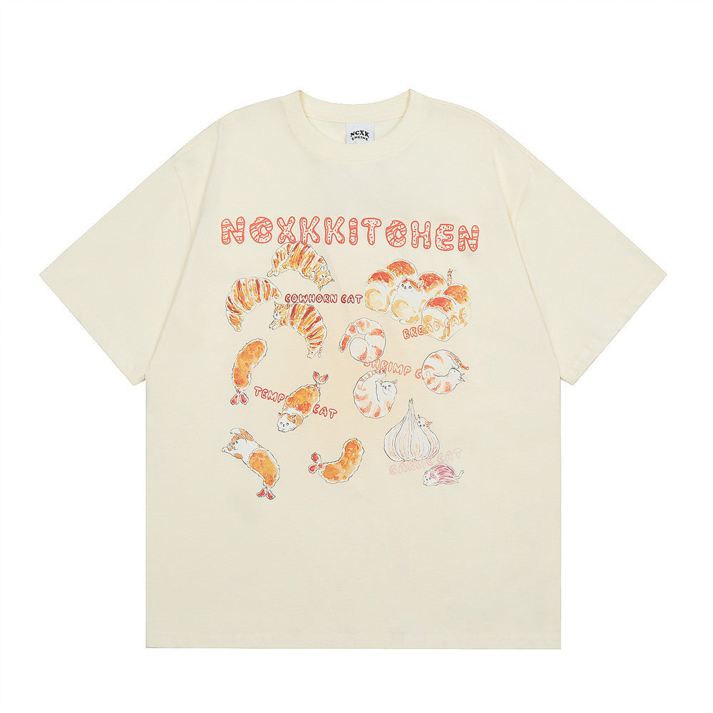 Cartoon Print Short Sleeve