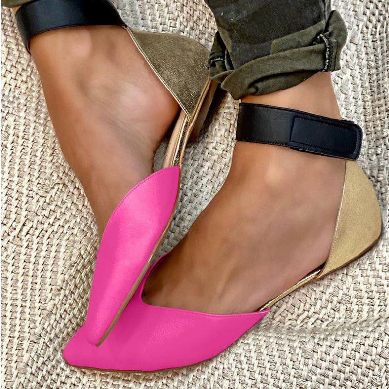 Fashion Personality Velcro Hollowed Sandals Women