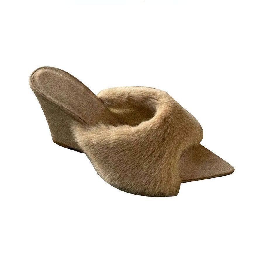French Casual Fashion Wedge Slippers