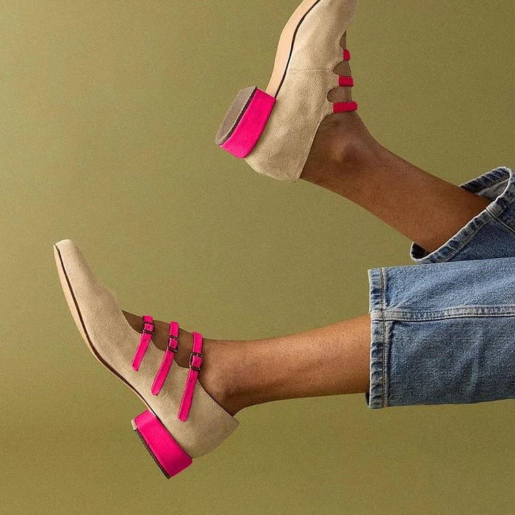 Leisure Low Heel Three Breasted Women's Shoes