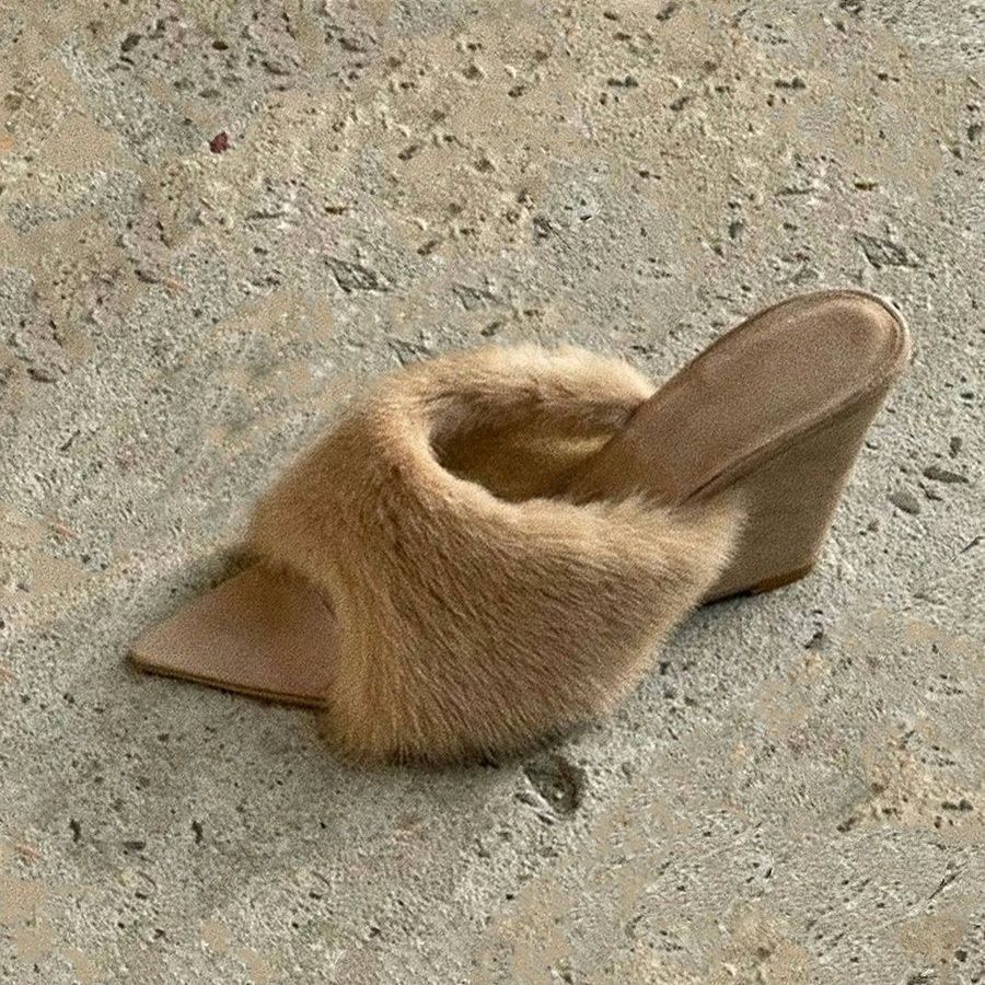 French Casual Fashion Wedge Slippers