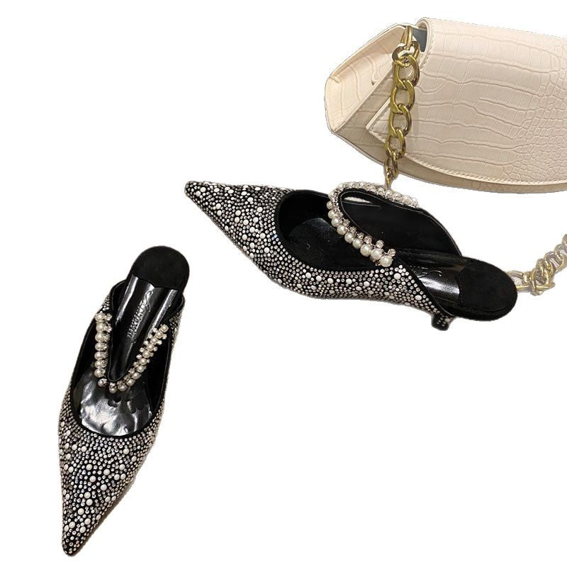 Spring New Stiletto Heel Slippers Women