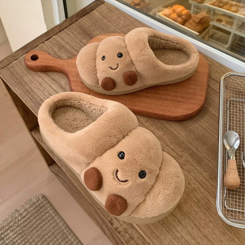 Household Lovers Thick Bottom Can Praise Bread Cotton Slippers