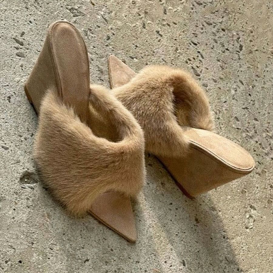 French Casual Fashion Wedge Slippers