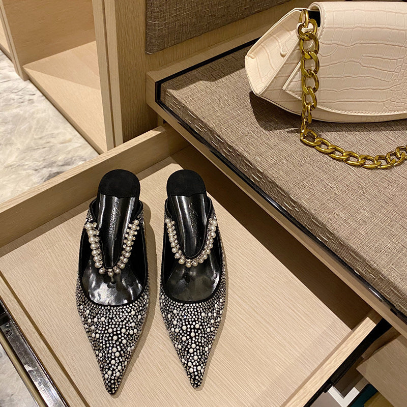 Spring New Stiletto Heel Slippers Women