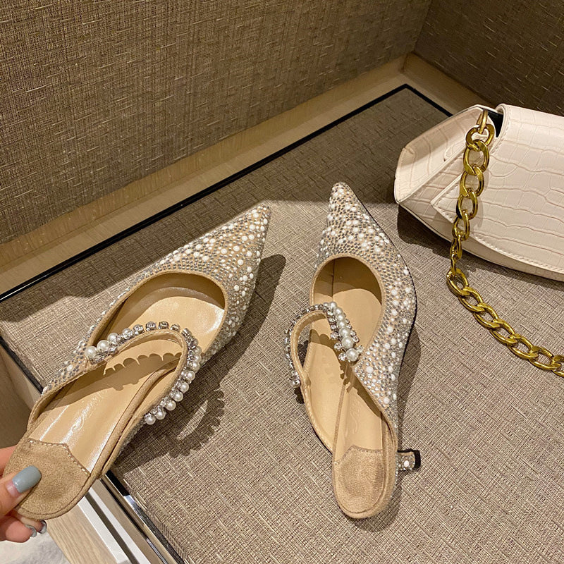 Spring New Stiletto Heel Slippers Women