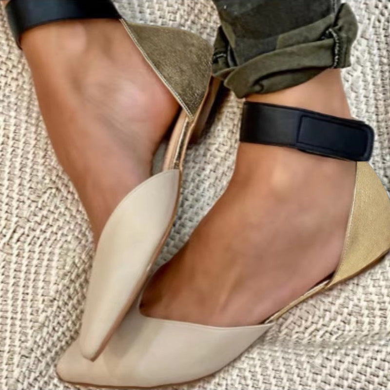 Fashion Personality Velcro Hollowed Sandals Women