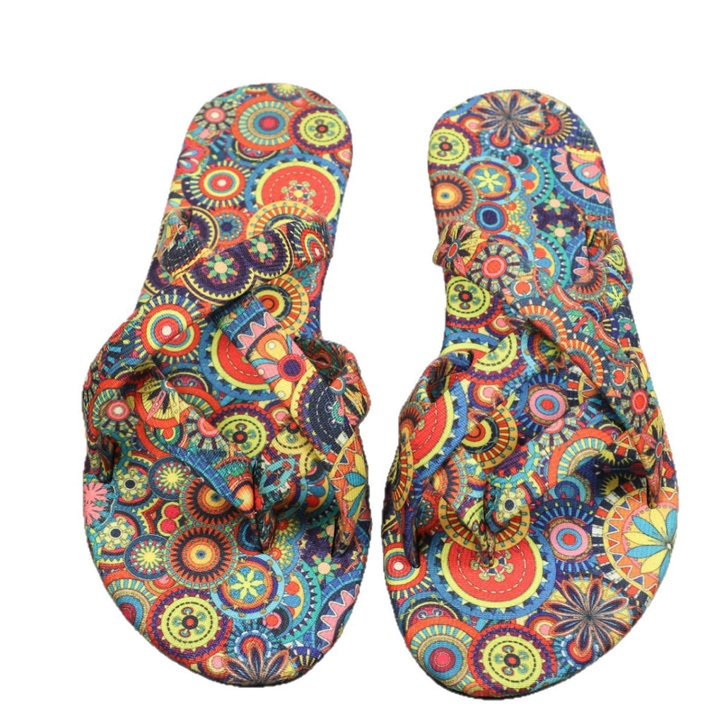 Women's Flat Printed Slippers New Summer Bohemian Ethnic Style