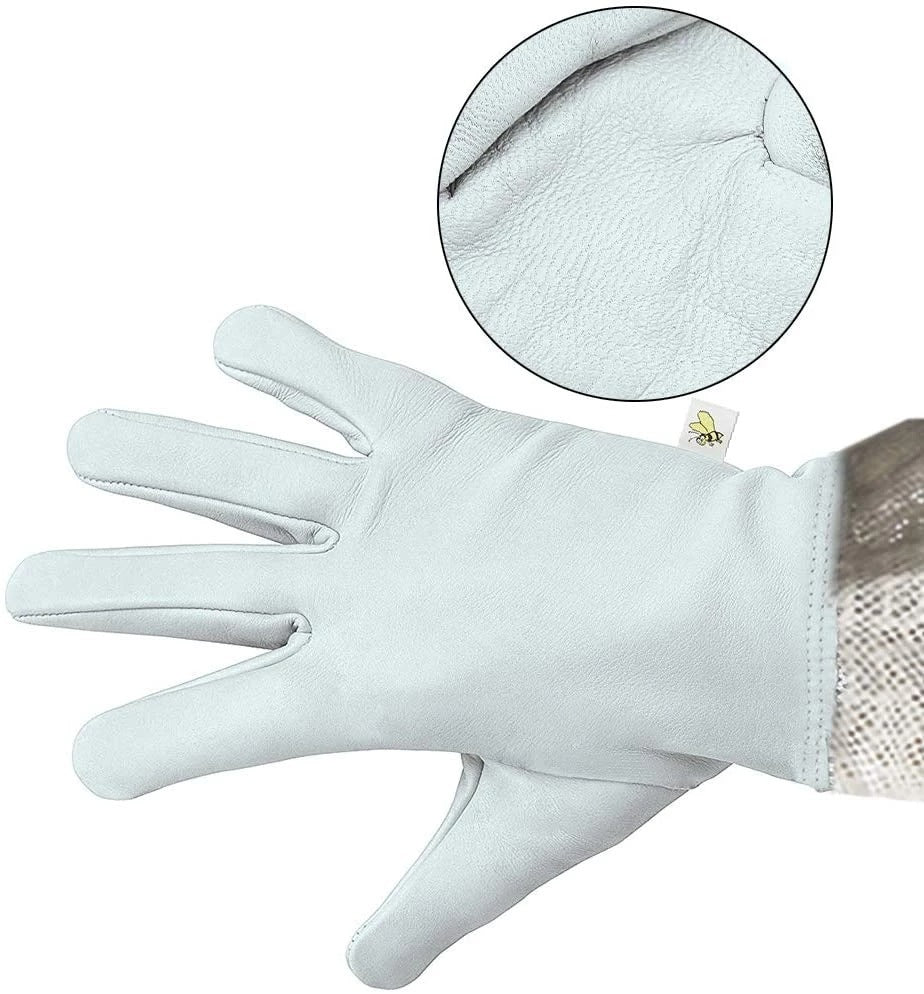 Protection Products Three-layer Breathable Mesh Sheepskin Anti-bee Gloves