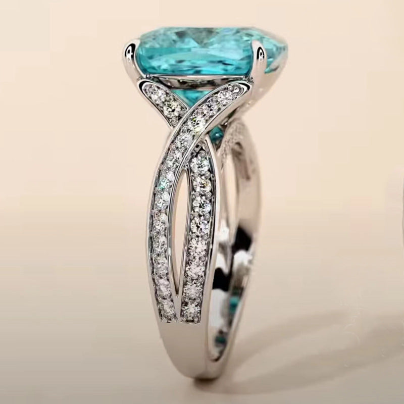 Luxury Zircon Square Women's Fashion Ring
