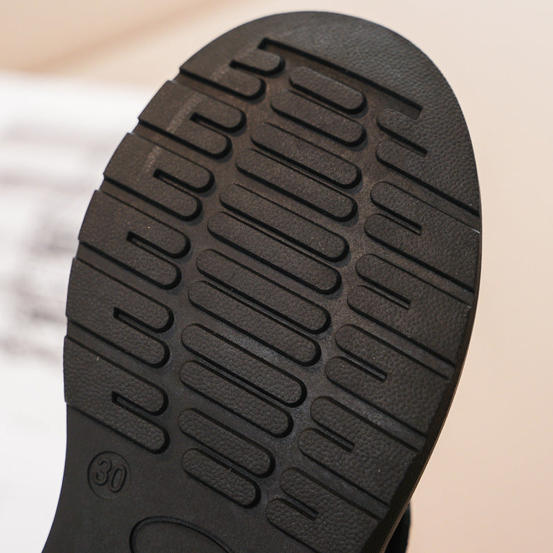 Boys' New British College Soft Sole Black Leather Shoes