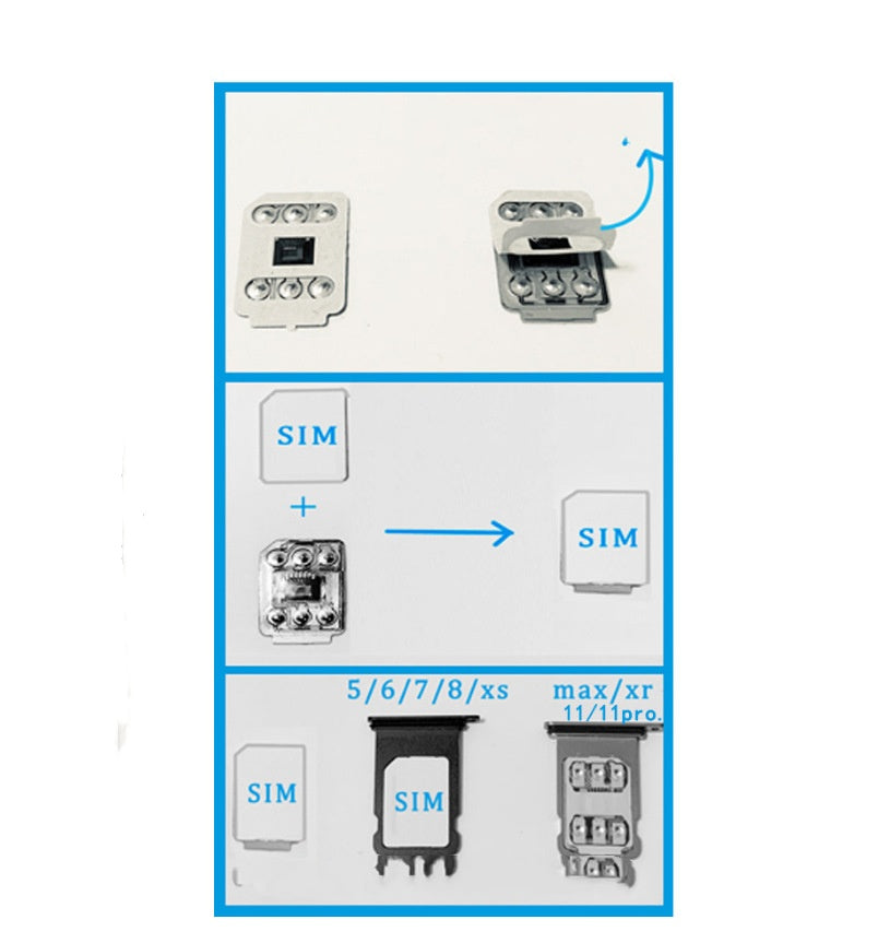 WELLSIM Unlock Card Sticker For 6S SE 7 8 X XR XSM 11 12PM 13 14PM