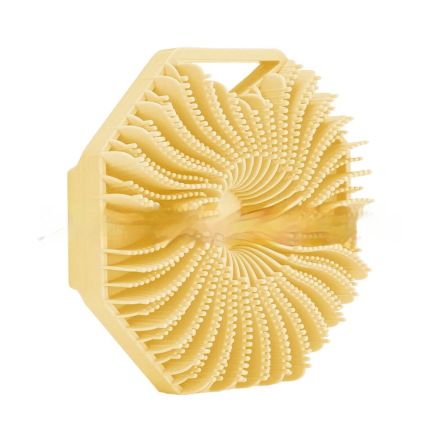 Polygon Silicone Bath Brush Back Rubbing Massage Brush Wall Mounted