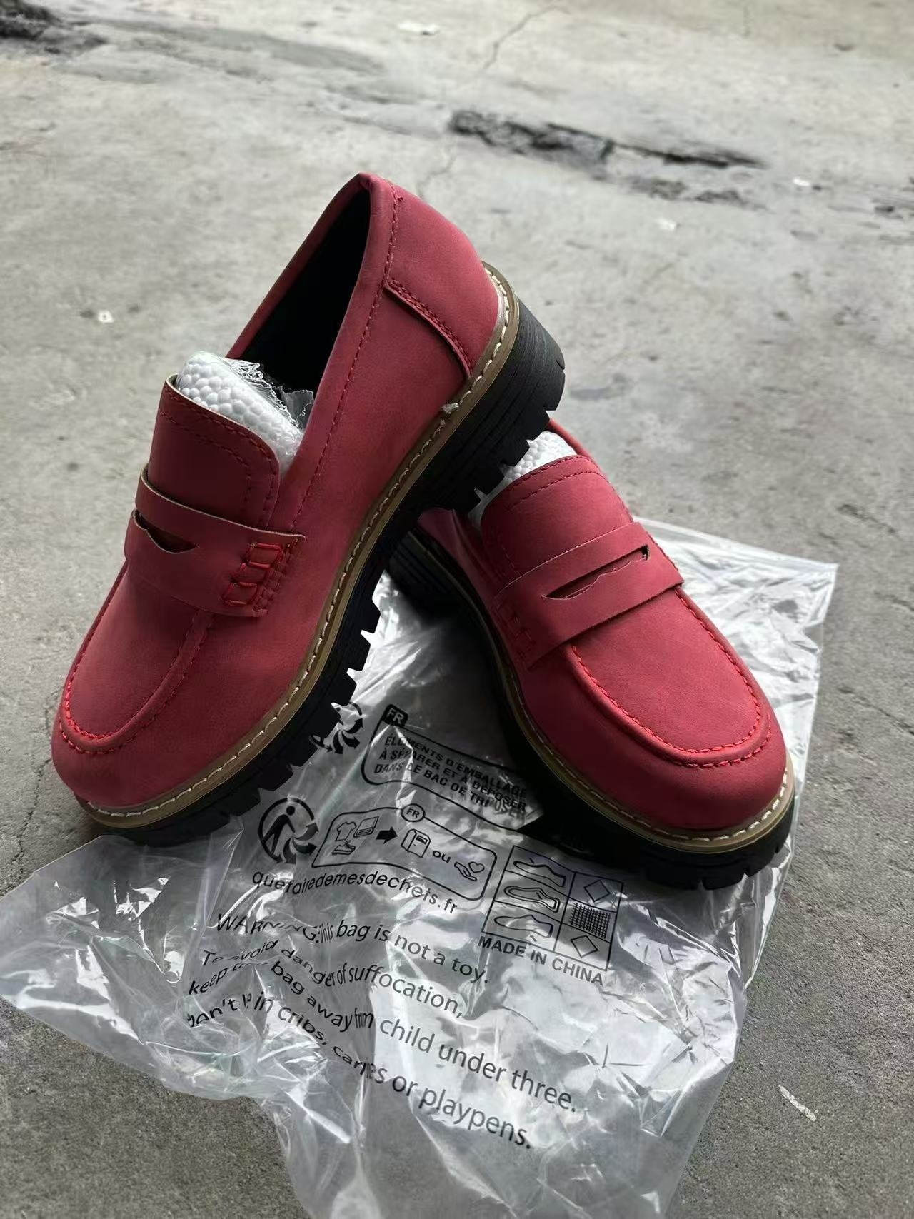 Leather Plus Size Casual Women's Shoes