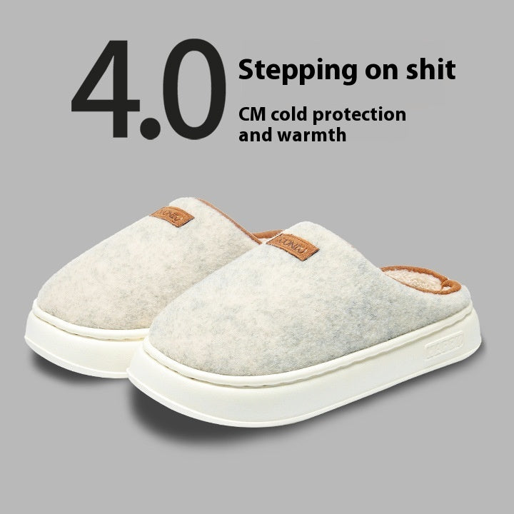 Cotton Slippers Women's Winter Solid Color