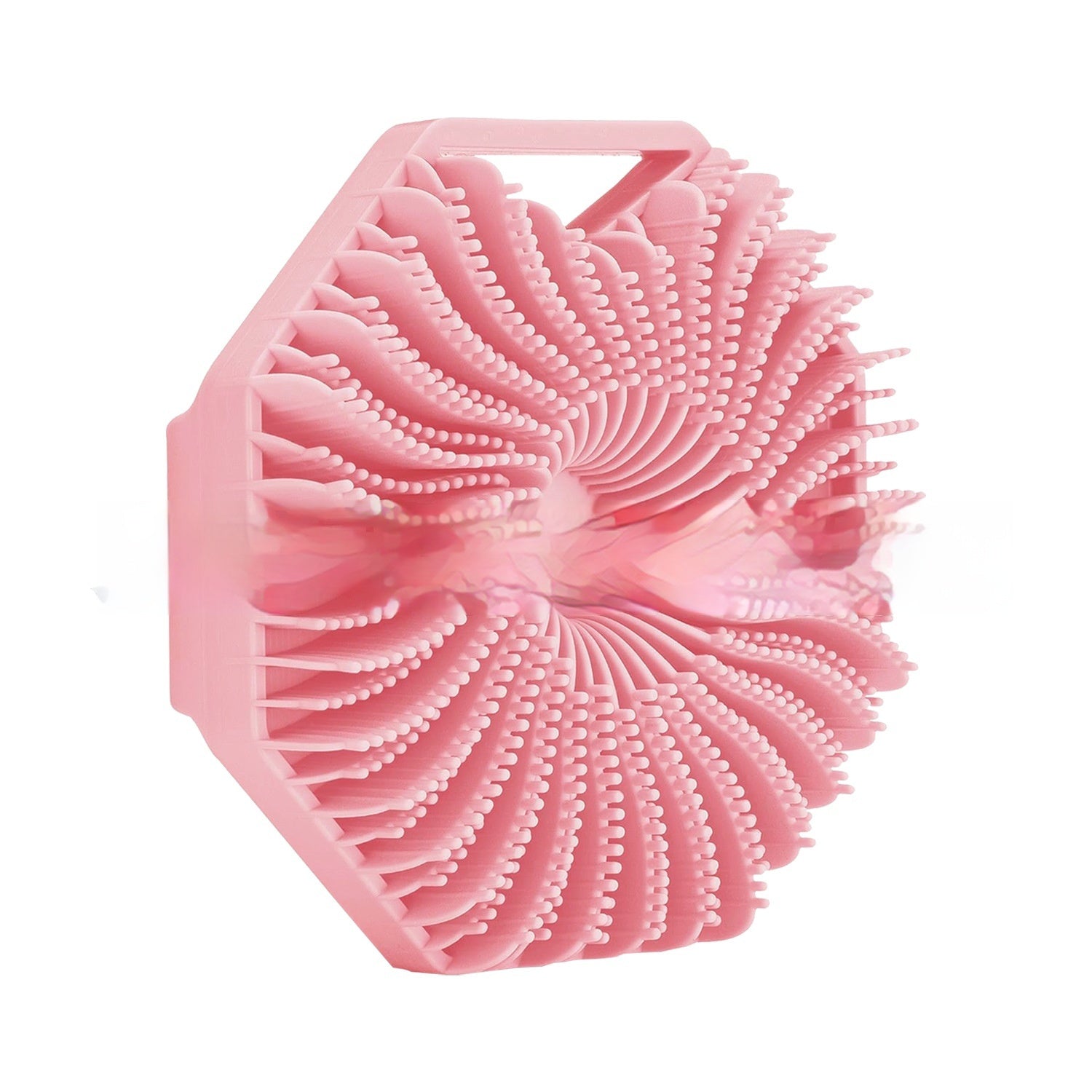 Polygon Silicone Bath Brush Back Rubbing Massage Brush Wall Mounted