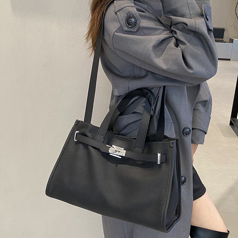 Genuine Leather Women's  Large Capacity Portable Crossbody Shoulder Bag