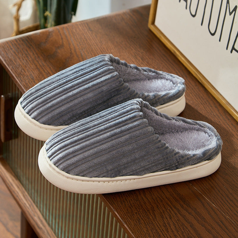 Indoor Warm Poop Feeling Plush Antislip Cotton Slippers