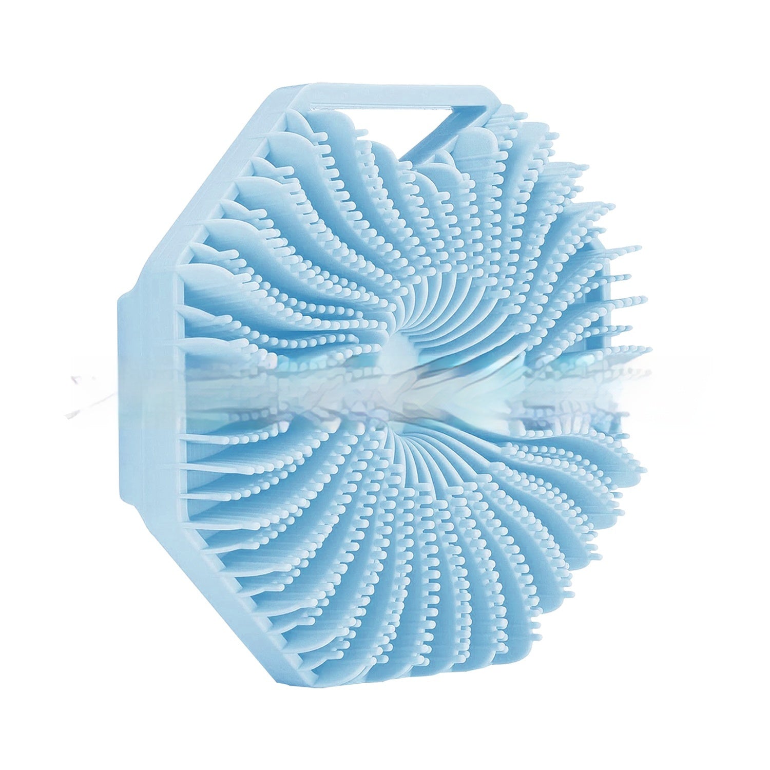 Polygon Silicone Bath Brush Back Rubbing Massage Brush Wall Mounted