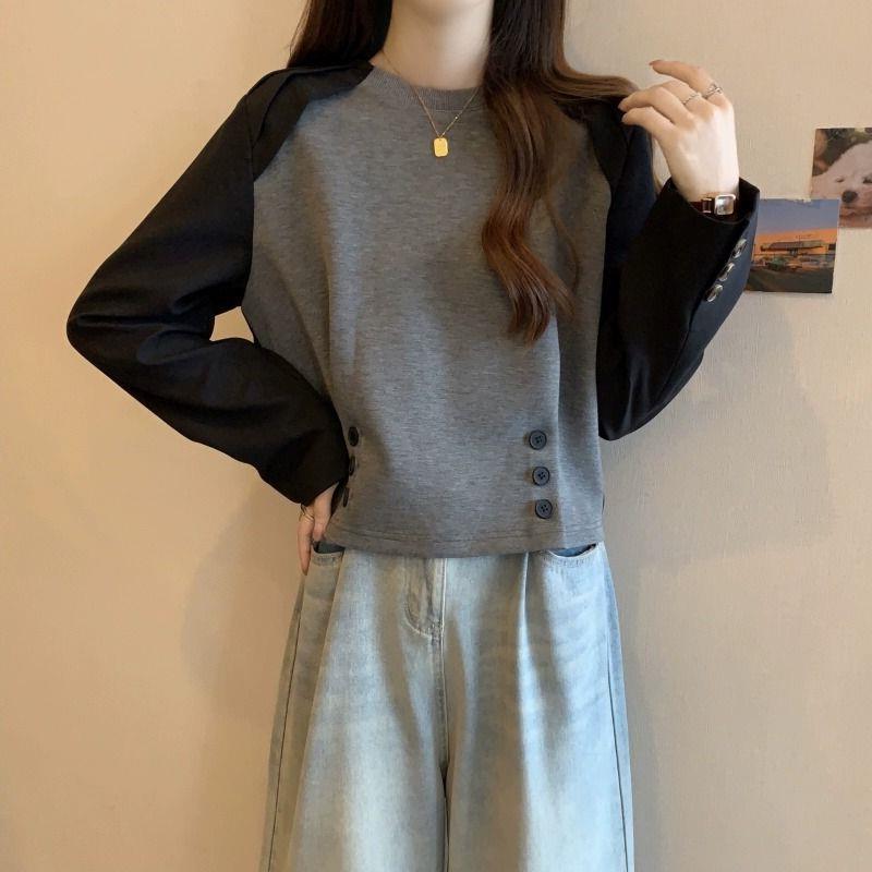 Slimming And Belly-covering Design Niche Fashion Long Sleeve T-shirt