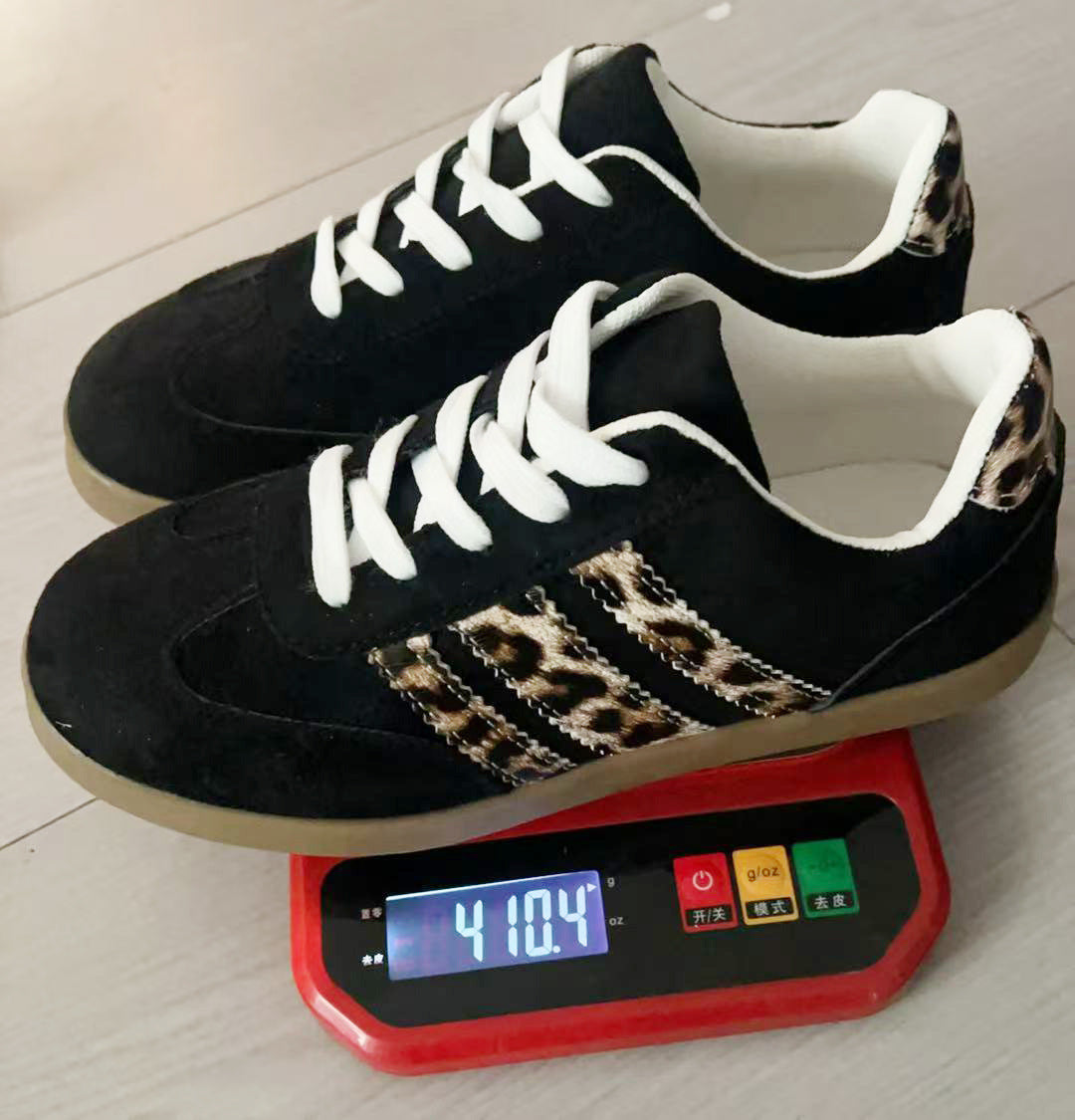 Vintage Leopard Print Versatile Women's Casual Shoes