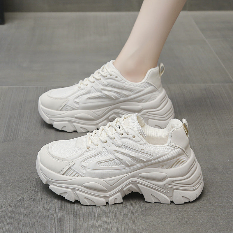 Women's Thick Bottom Breathable White Shoes