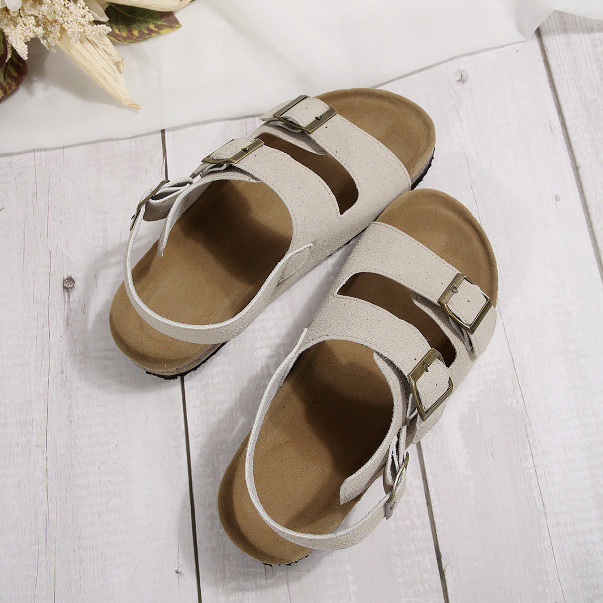 Cork Beach Sandals Korean Style Women's Sandals