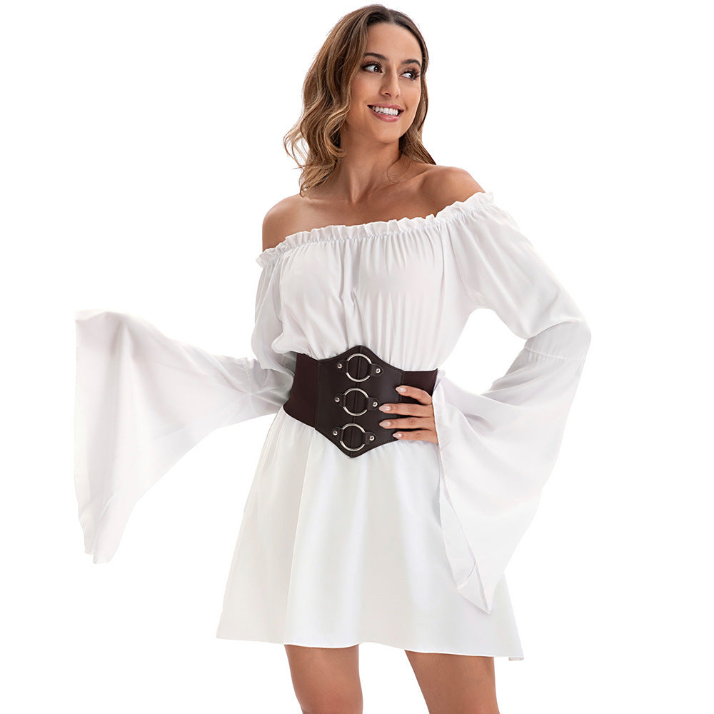 Women's Solid Color Casual Fashion Retro Simple Dress