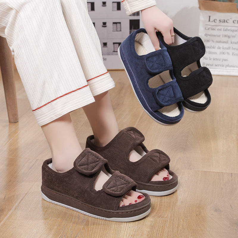 Home Linen Breathable Large Size Cloth Sandals For The Elderly