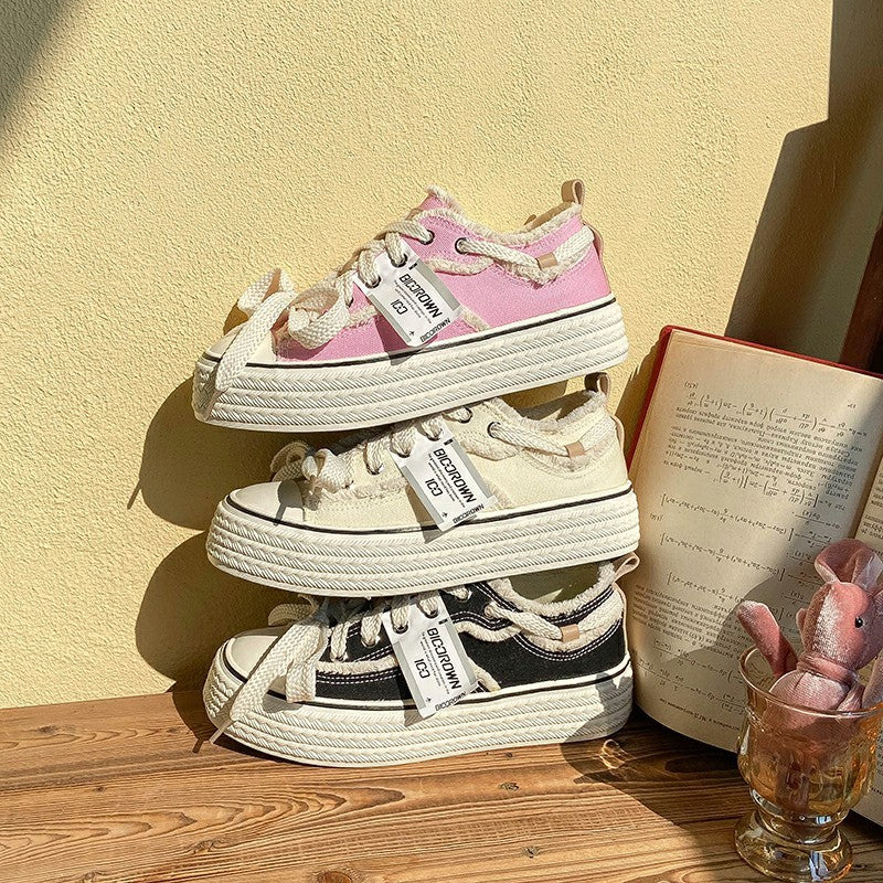 Fall Classic Style Canvas Shoes Women's Low-top