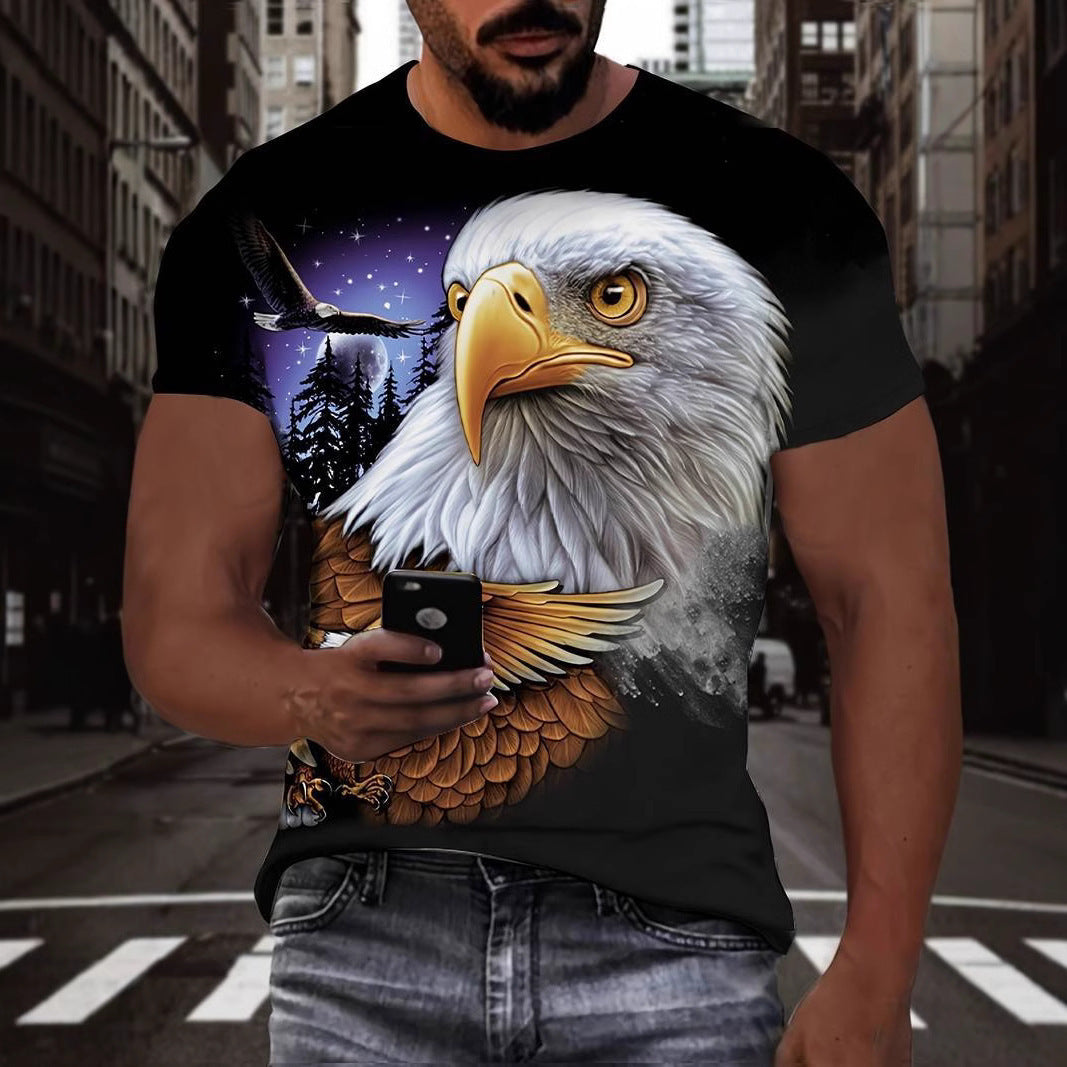 Men's Eagle Print Fashion Print T-shirt