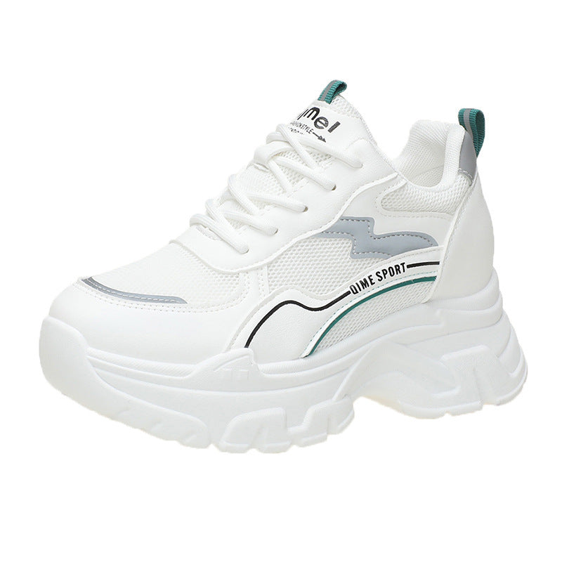 Height Increasing Insole Breathable White Shoes