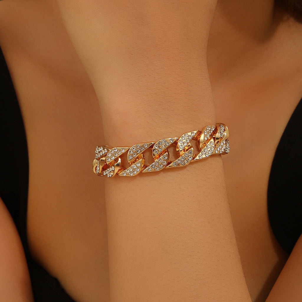 Full Diamond Bracelet Heavy Metal Rap Haoshi Bracelet