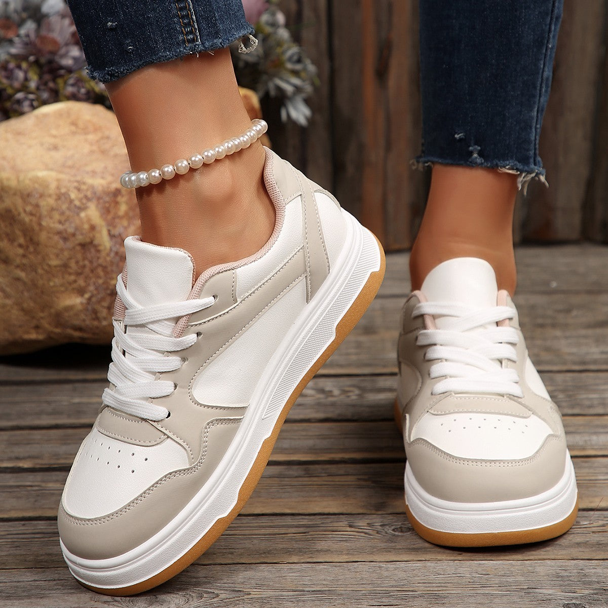 Women's Korean-style Thick-soled Casual Sneakers