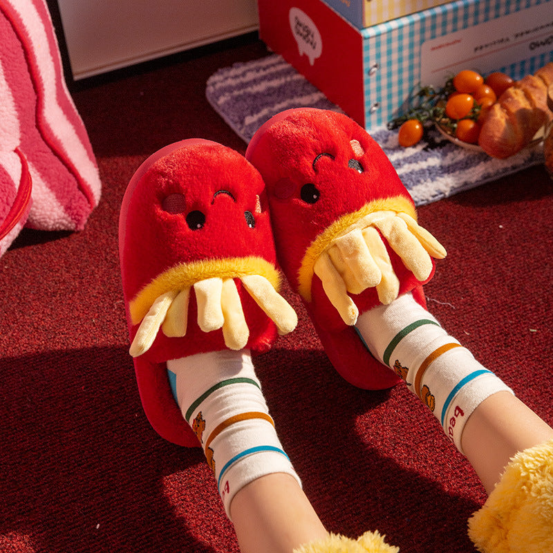 New Indoor Home Cute Cotton Slippers Women