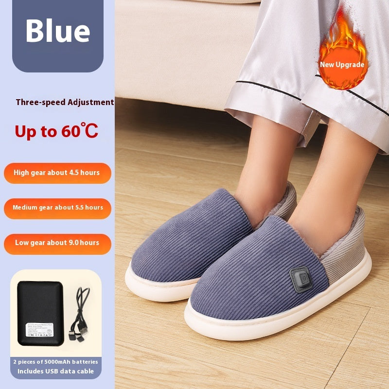 Household Charging Heating Can Walk Electrothermal Shoes Winter Cotton Slippers