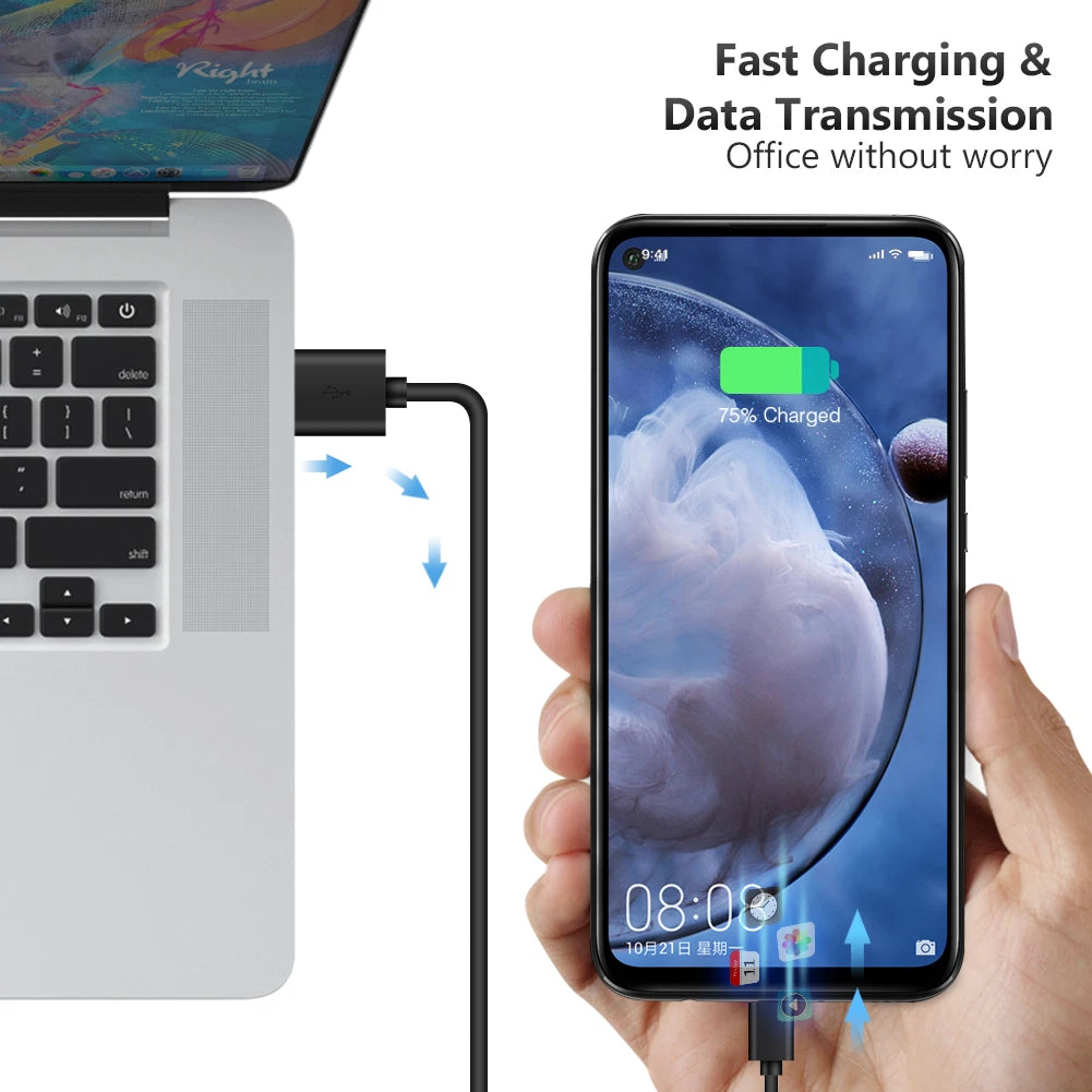 USB to Type C Charger Cable Fast Charging Lead Data Cord for Samsung 1M